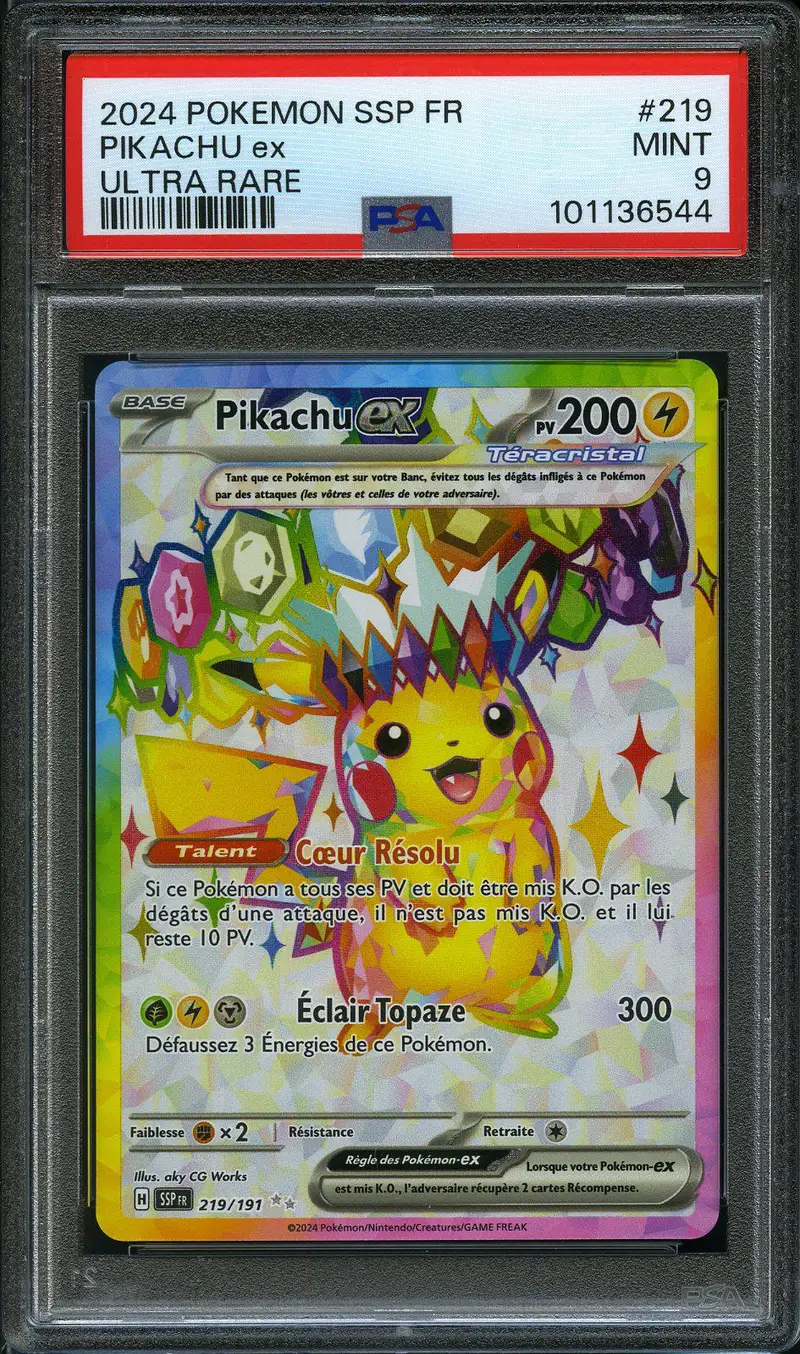 PSA 9 Pikachu Ex