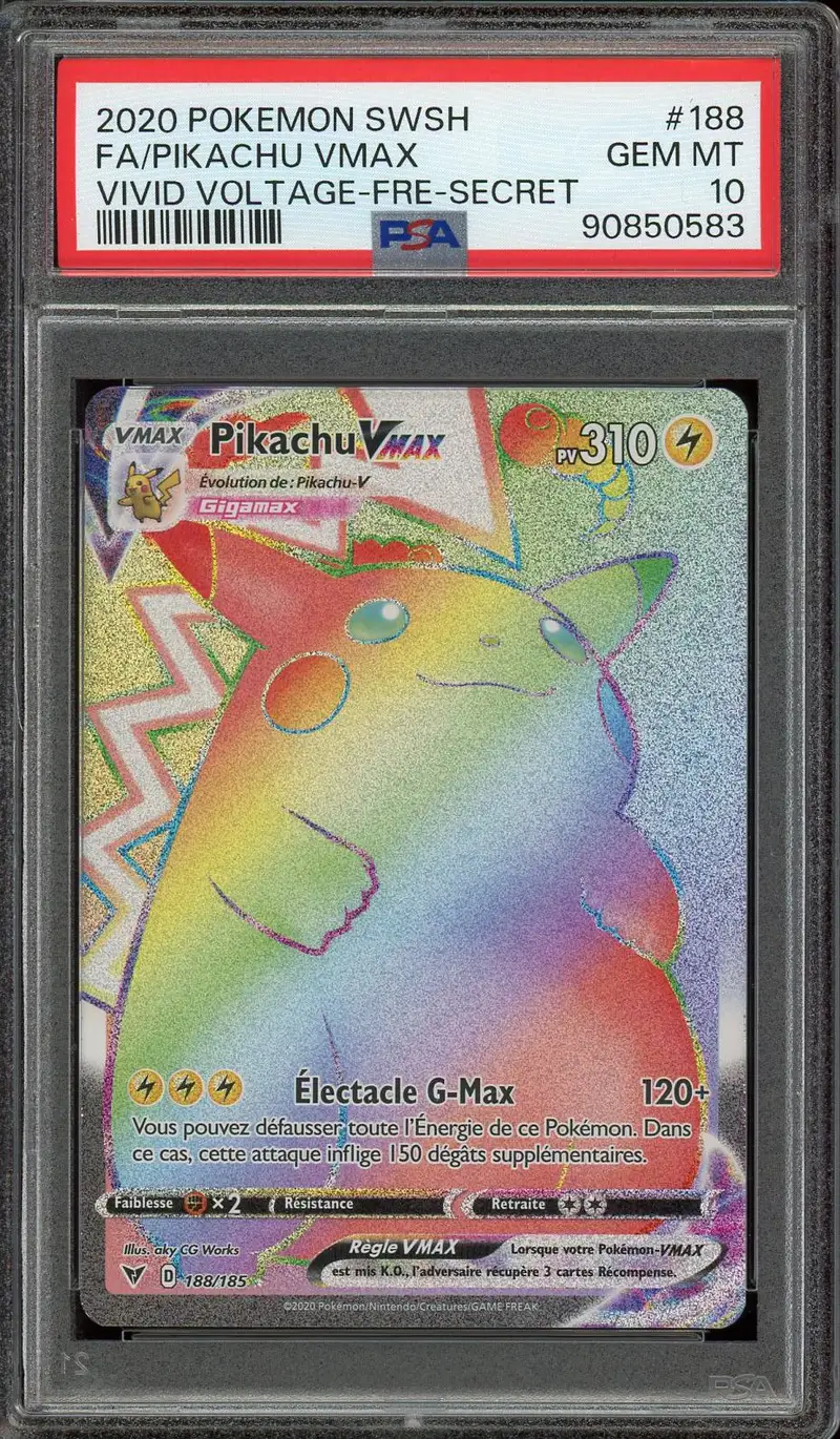 PSA 10 Pikachu VMax Rainbow