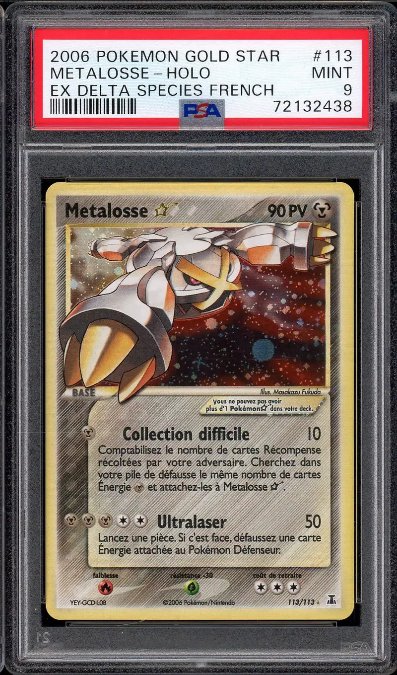 PSA 9 Metalosse Gold Star