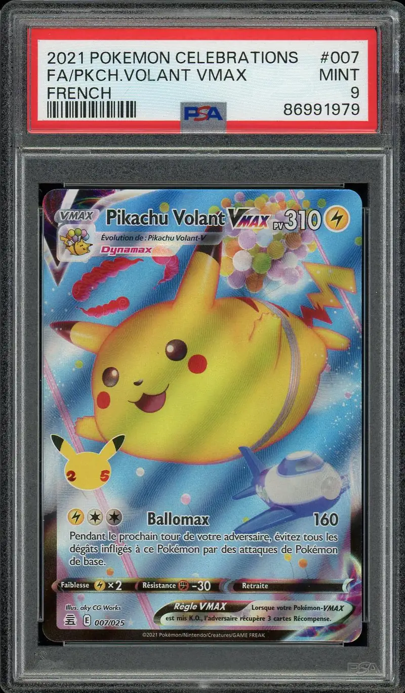 PSA 9 Pikachu Volant VMax