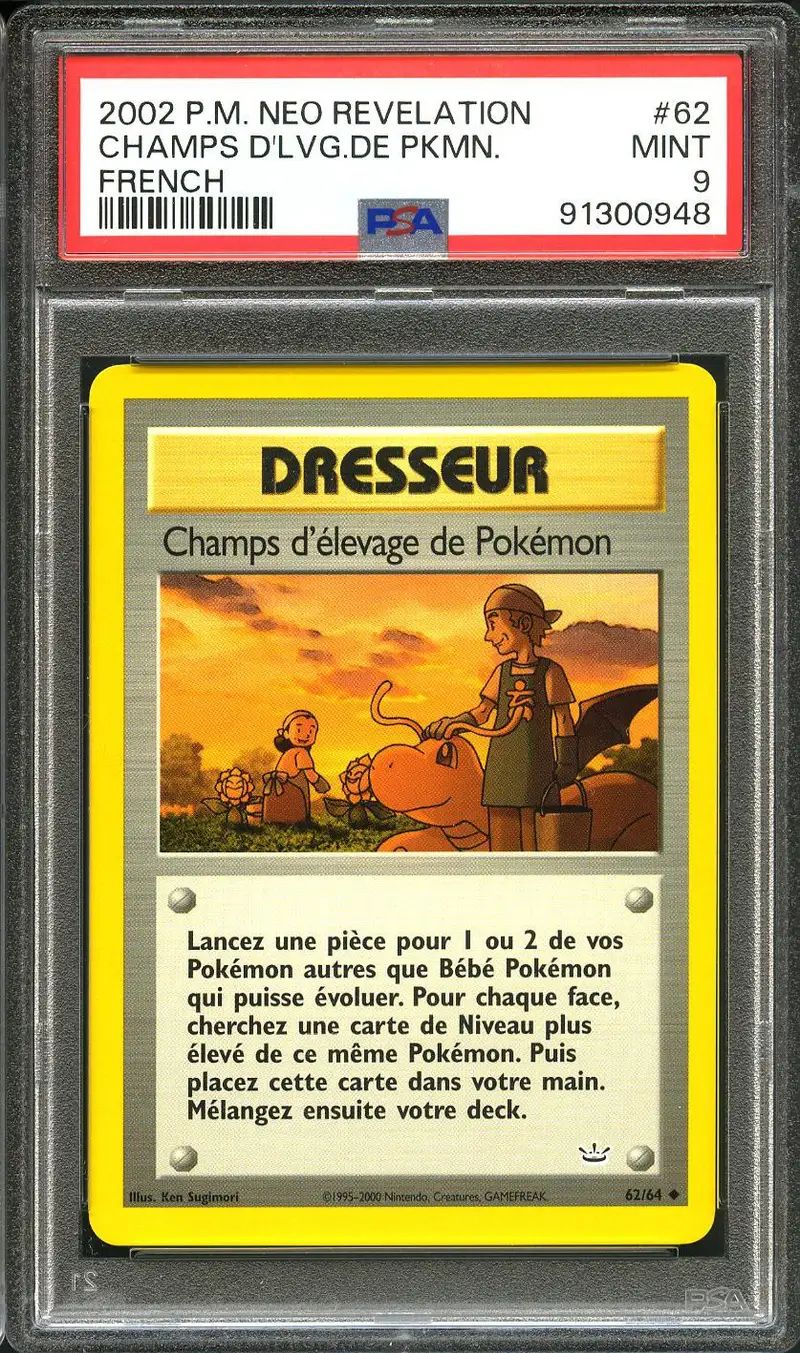 PSA 9 Champs d'élevage de Pokémon