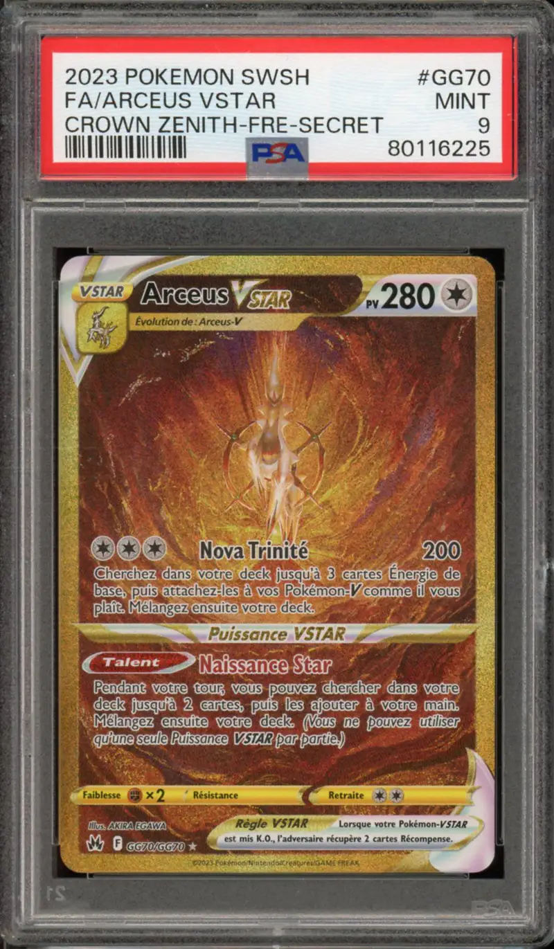 PSA 9 Arceus VStar Gold