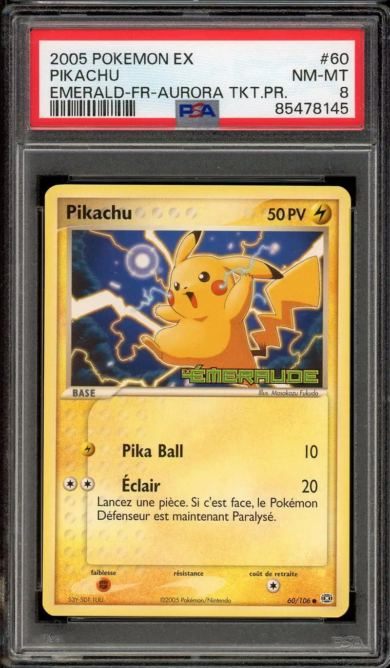 PSA 8 Pikachu Aurora Ticket