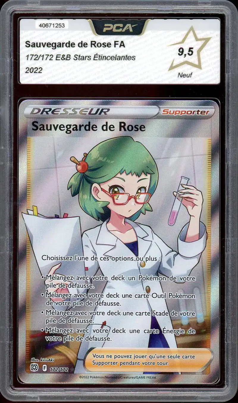 PCA 9.5 Sauvegarde de Rose