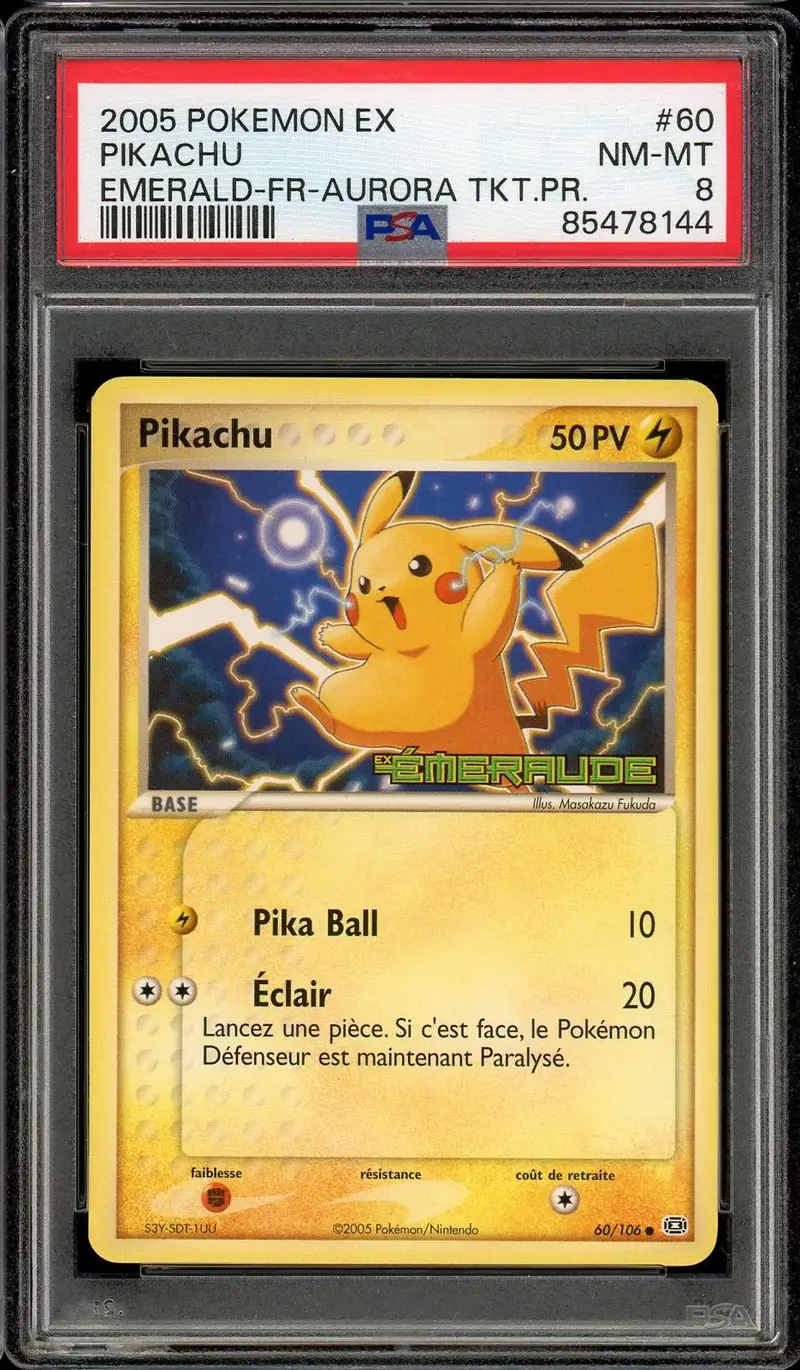 PSA 8 Pikachu Aurora Ticket