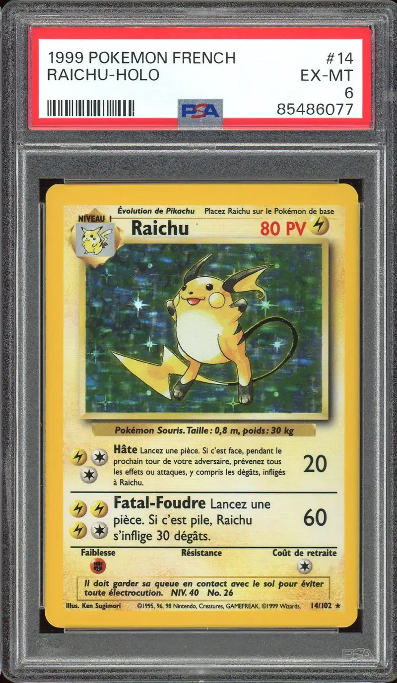 PSA 6 Raichu Holo