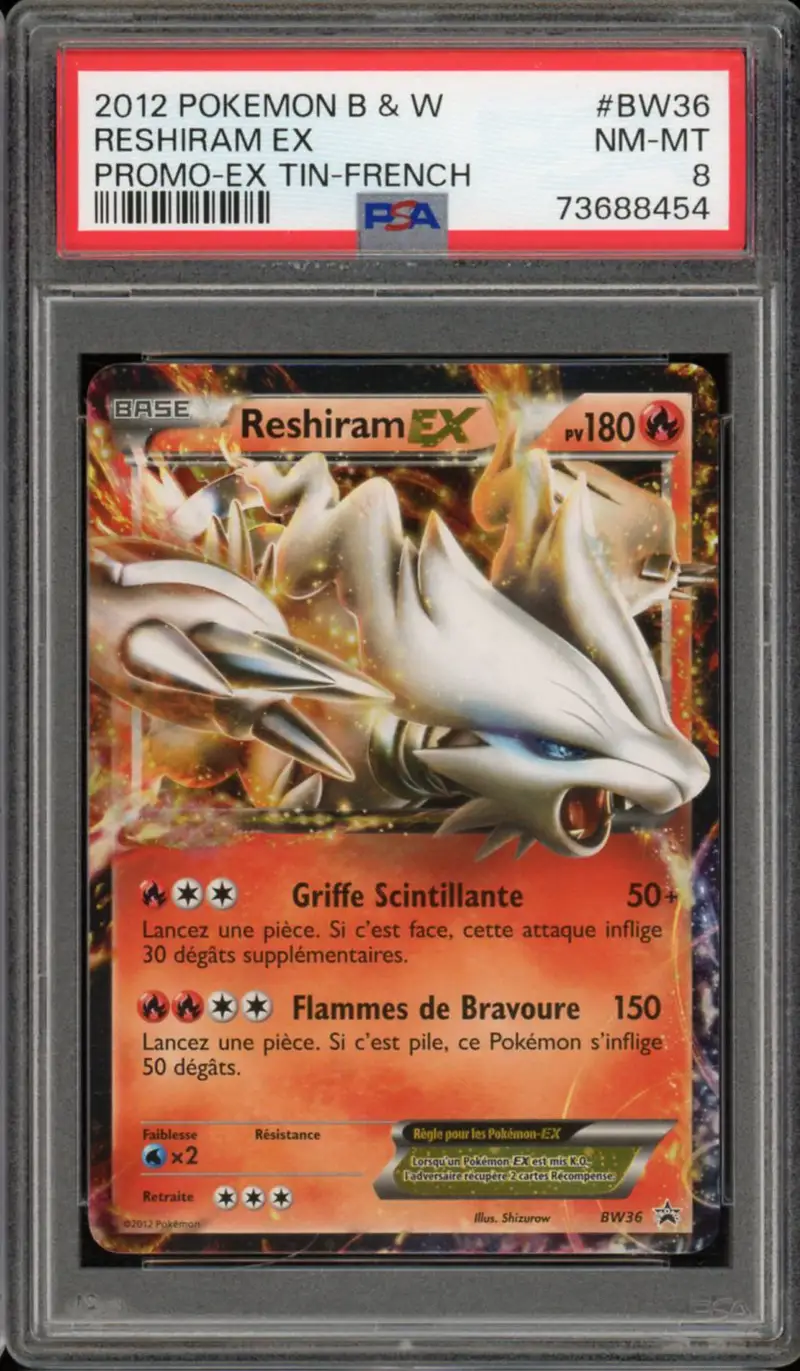 PSA 8 Reshiram Ex