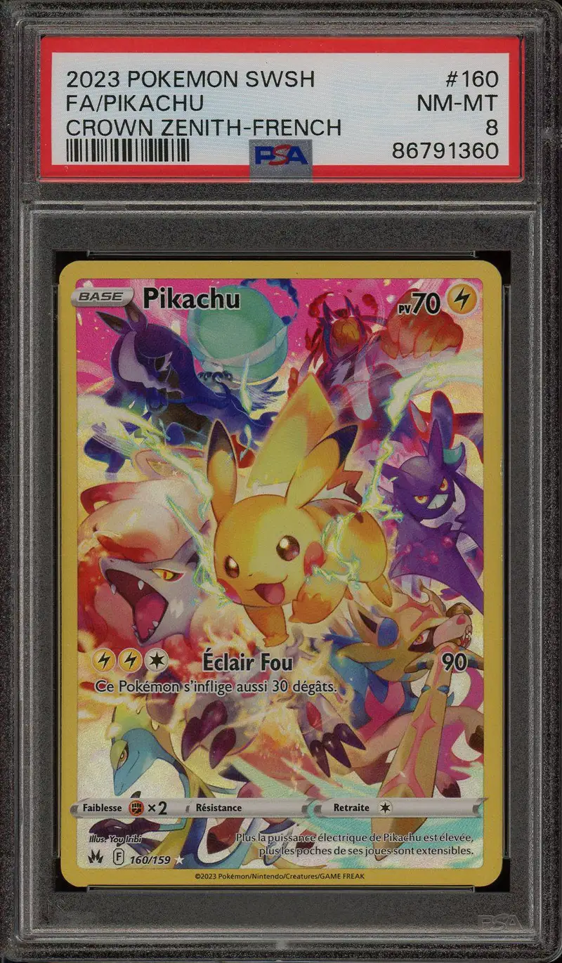 PSA 8 Pikachu