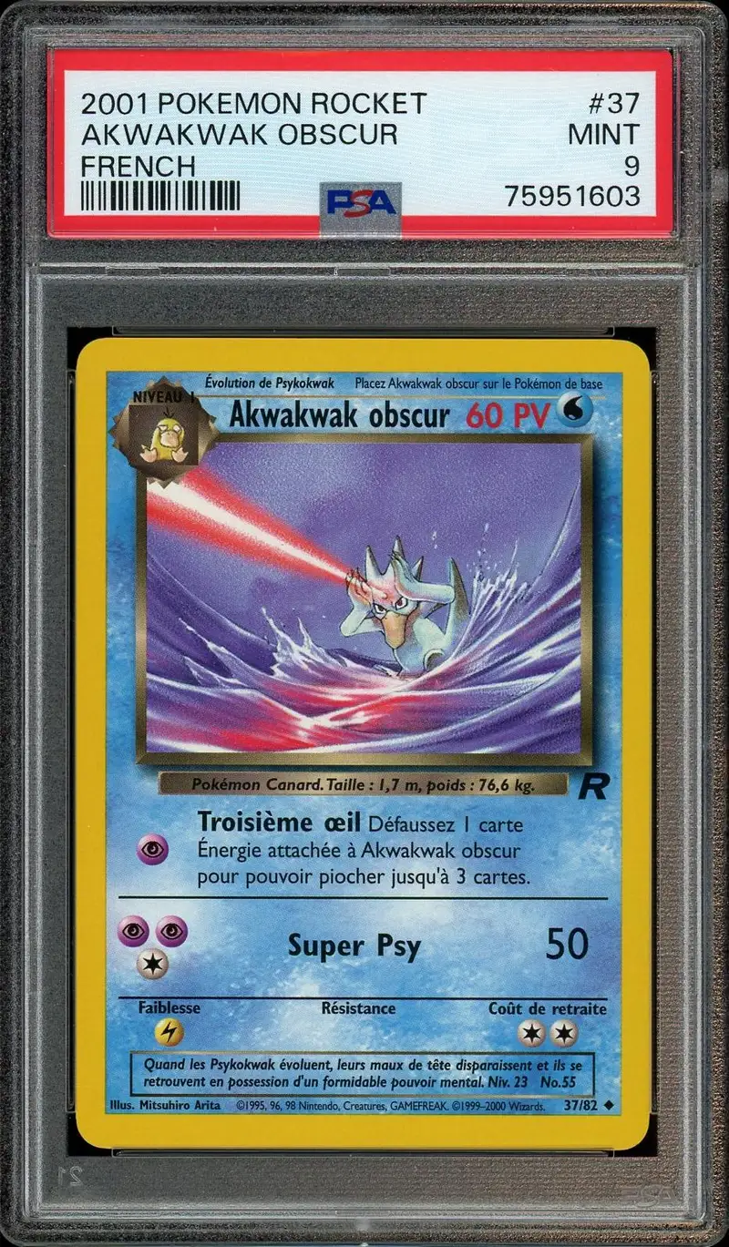 PSA 9 Akwakwak Obscur