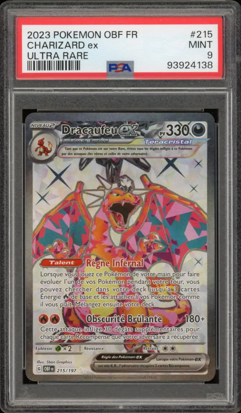 PSA 9 Dracaufeu Ex