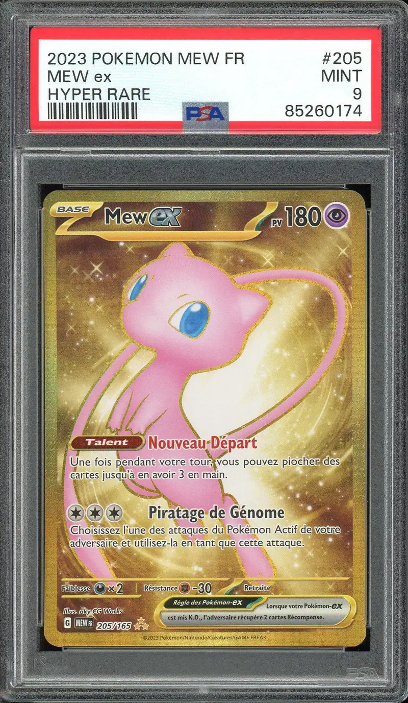 PSA 9 Mew Ex Gold