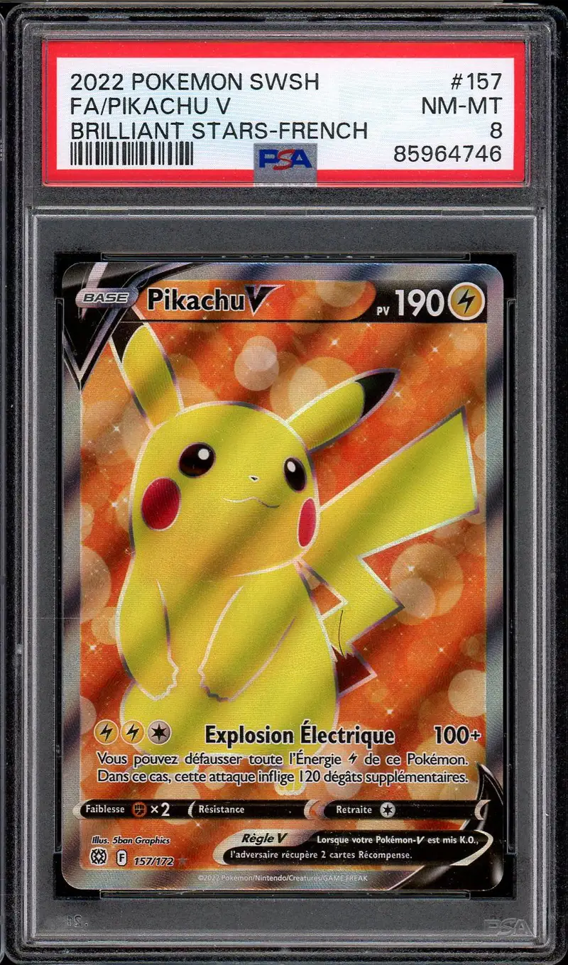 PSA 8 Pikachu V
