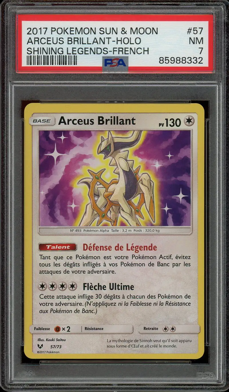 PSA 7 Arceus Brillant