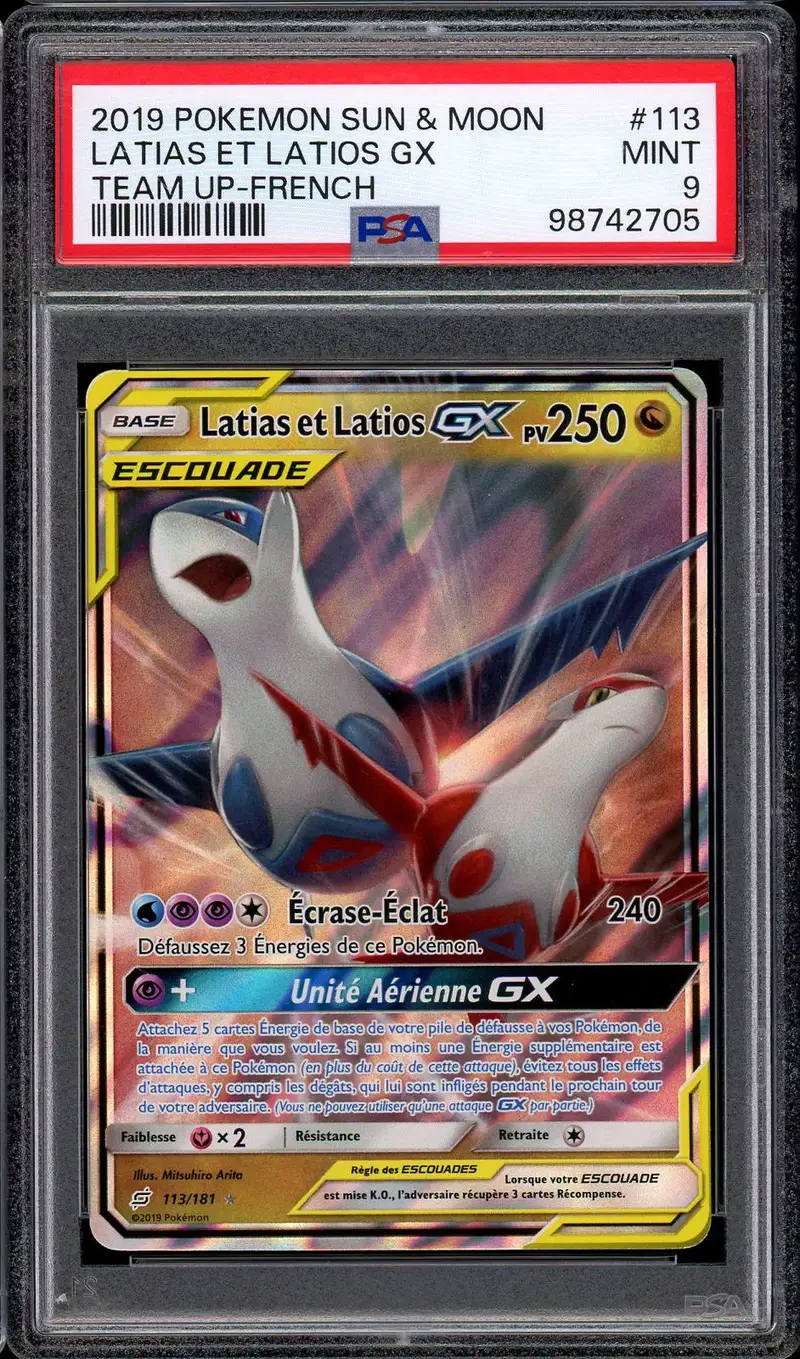 PSA 9 Latias et Latios Gx