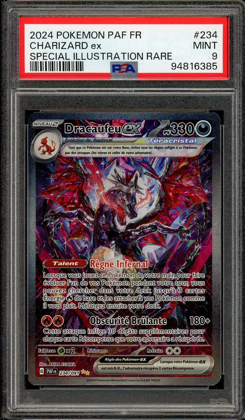 PSA 9 Dracaufeu Ex