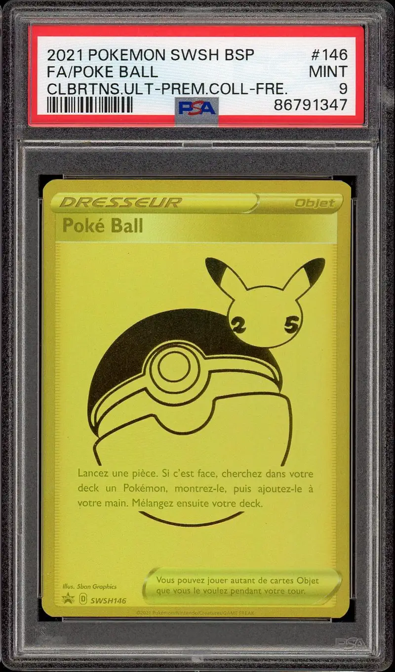 PSA 9 Poké Ball Gold
