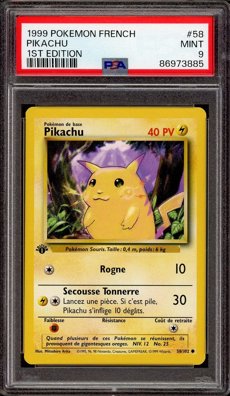PSA 9 Pikachu