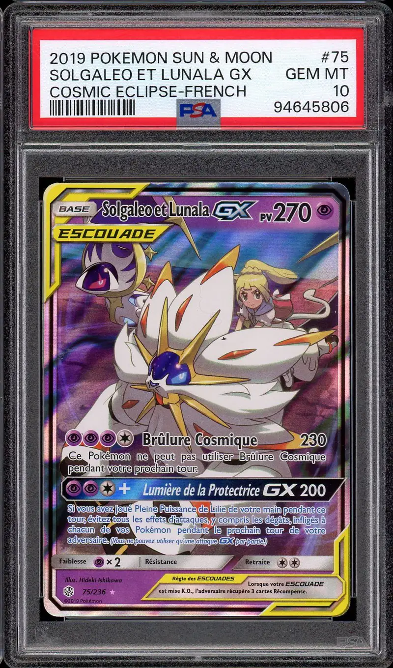 PSA 10 Solgaleo et Lunala Gx