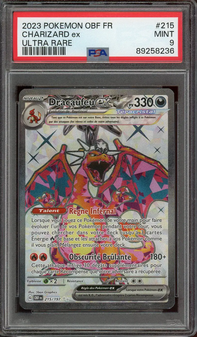 PSA 9 Dracaufeu Ex