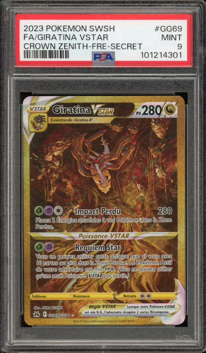 PSA 9 Giratina VStar Gold