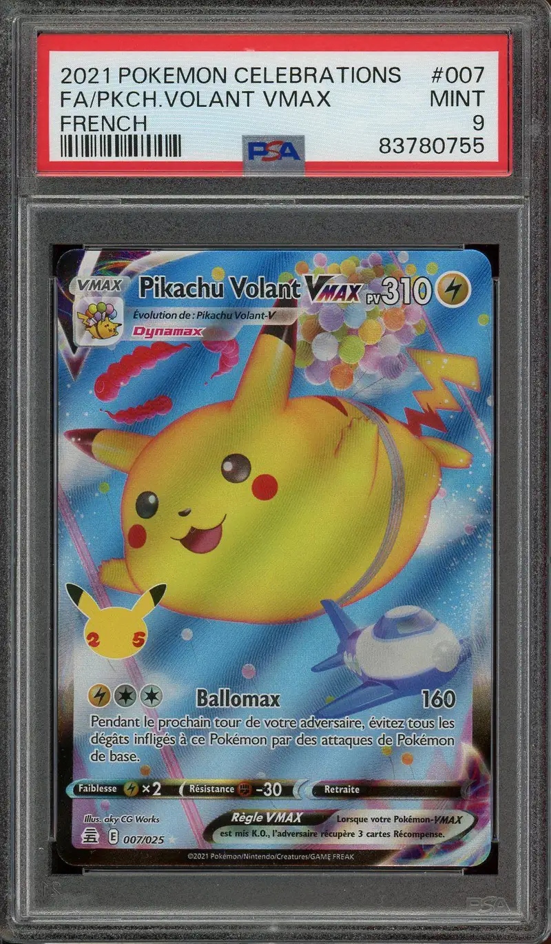 PSA 9 Pikachu Volant VMax