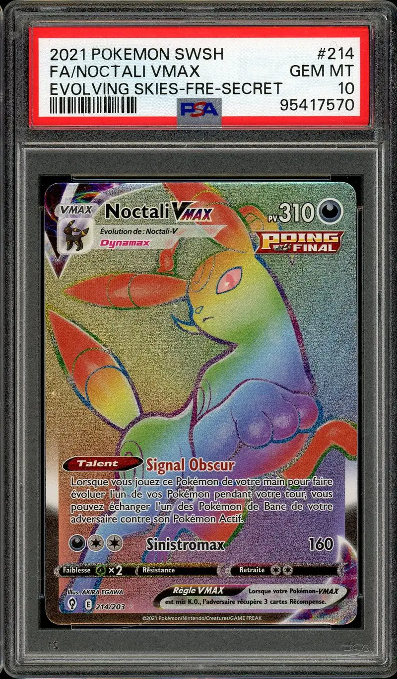 PSA 10 Noctali VMax Rainbow