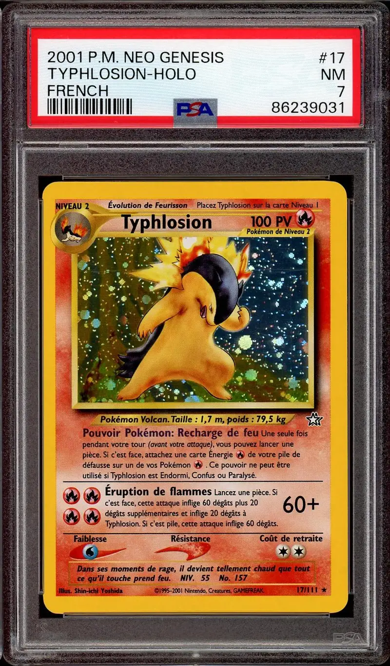 PSA 7 Typhlosion Holo