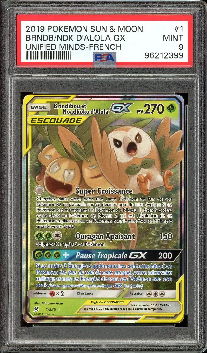 PSA 9 Brindibou et Noadkoko d'Alola Gx