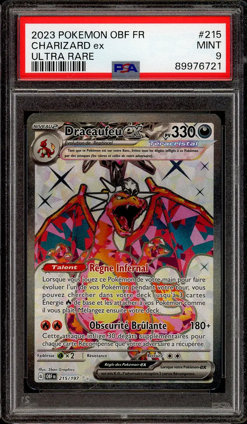 PSA 9 Dracaufeu Ex
