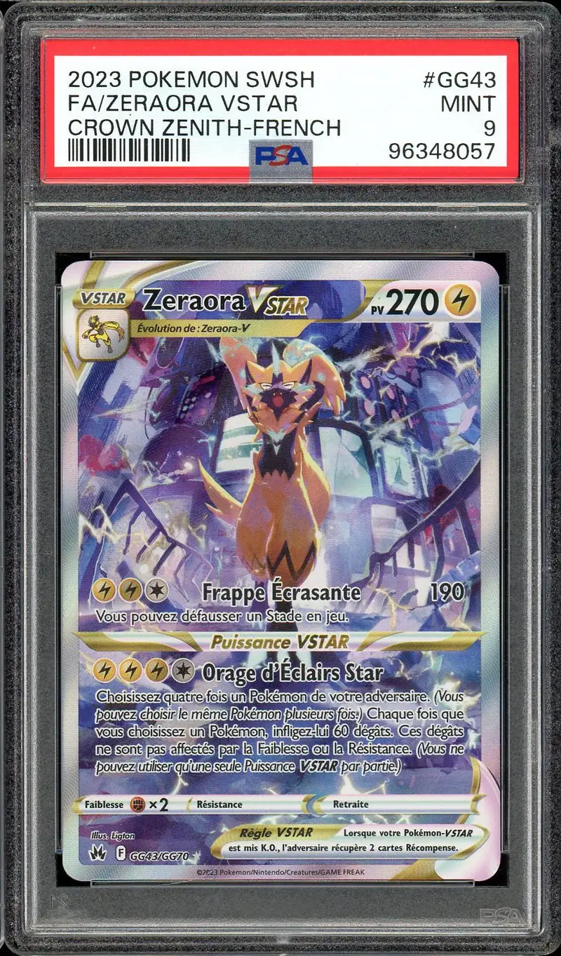 PSA 9 Zeraora VStar