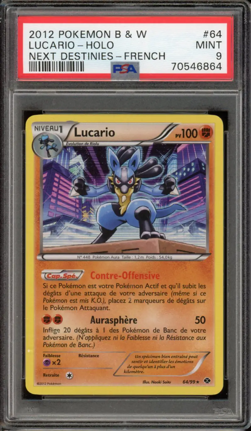 PSA 9 Lucario Holo