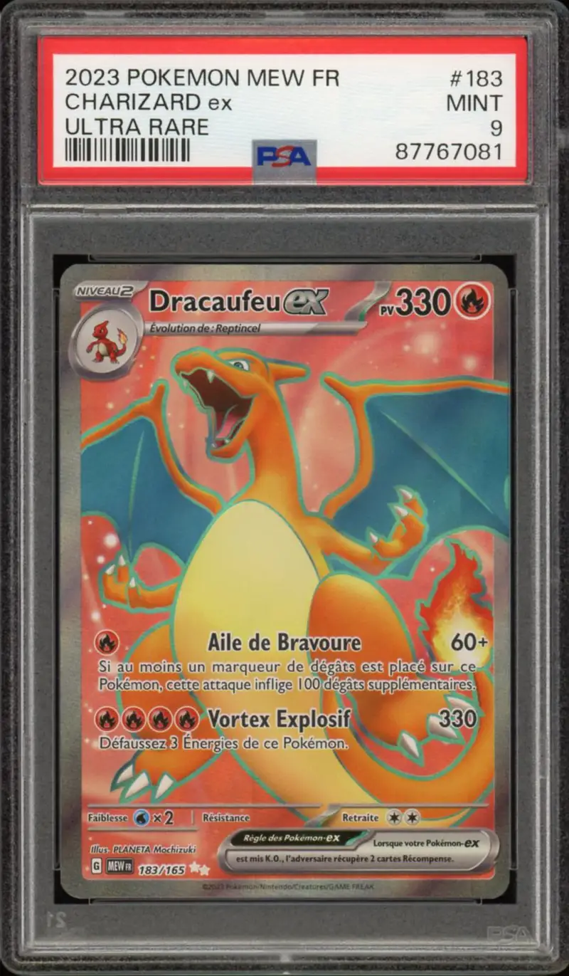 PSA 9 Dracaufeu Ex