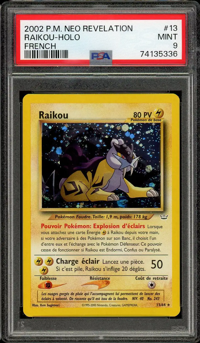 PSA 9 Raikou Holo