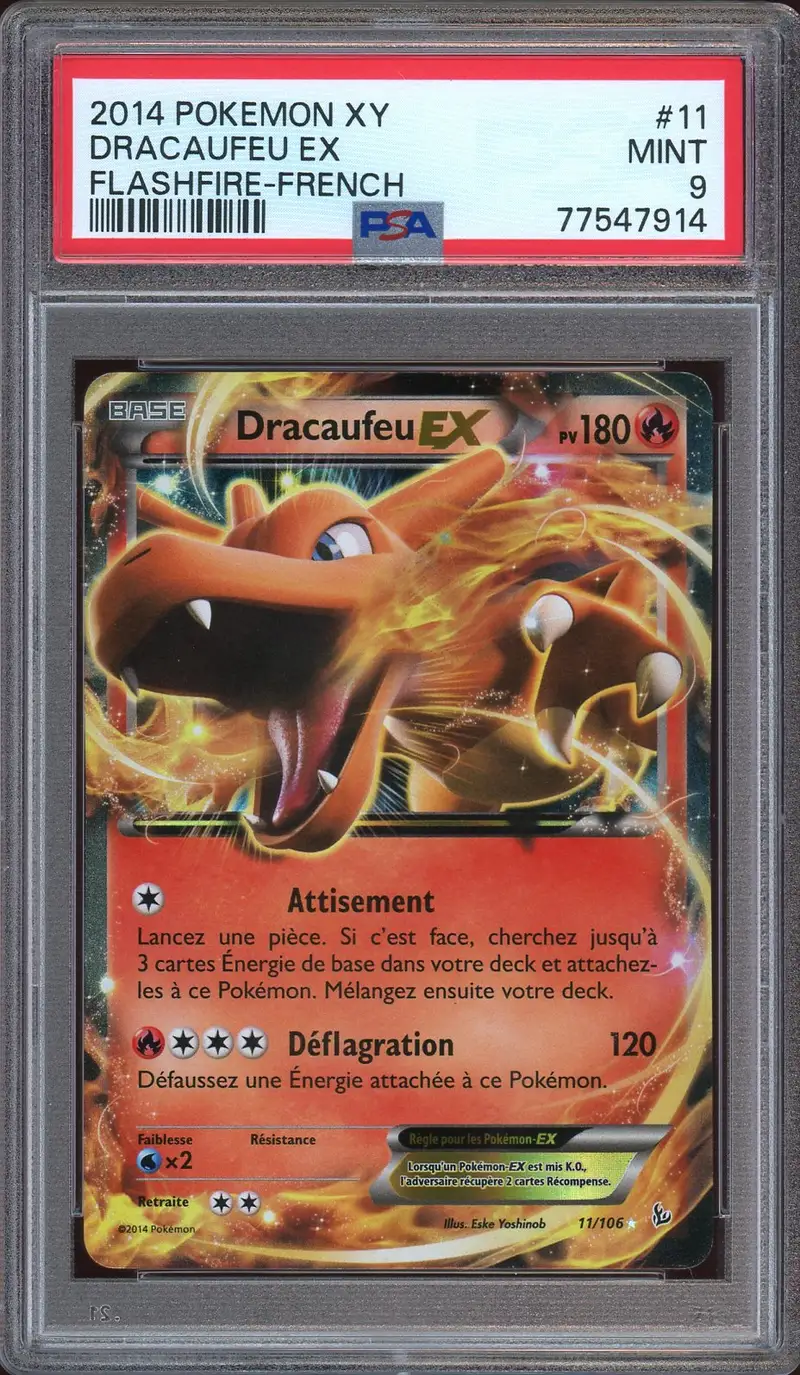 PSA 9 Dracaufeu Ex