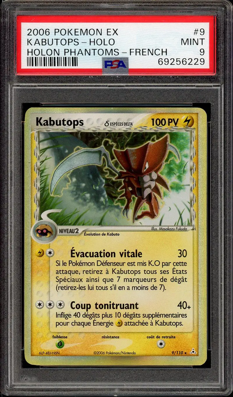 PSA 9 Kabutops Holo