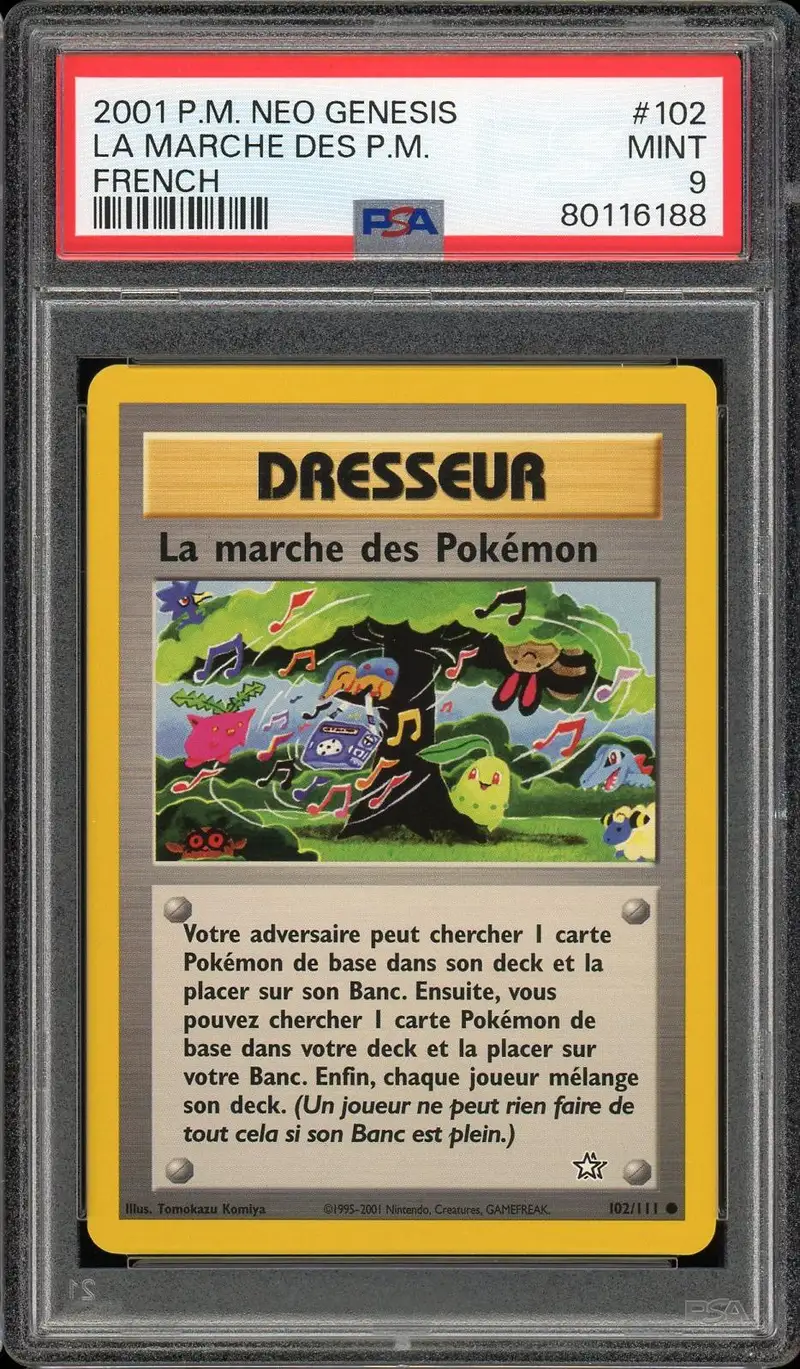 PSA 9 La Marche des Pokémon