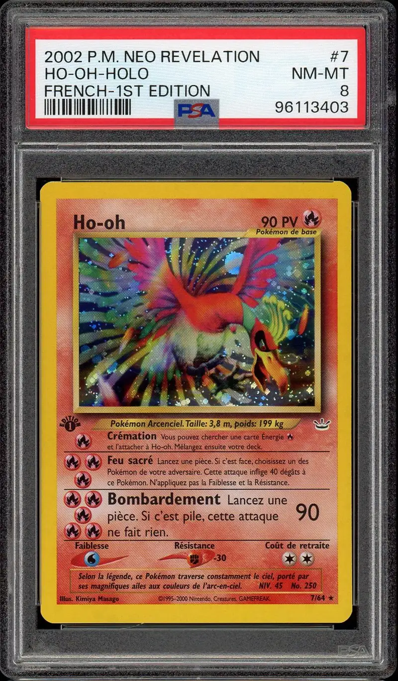 PSA 8 Ho-Oh Holo