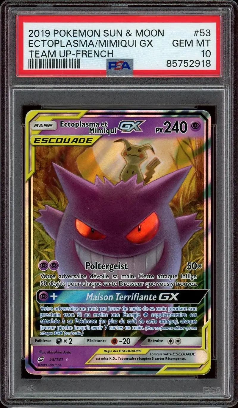 PSA 10 Ectoplasma et Mimiqui Gx