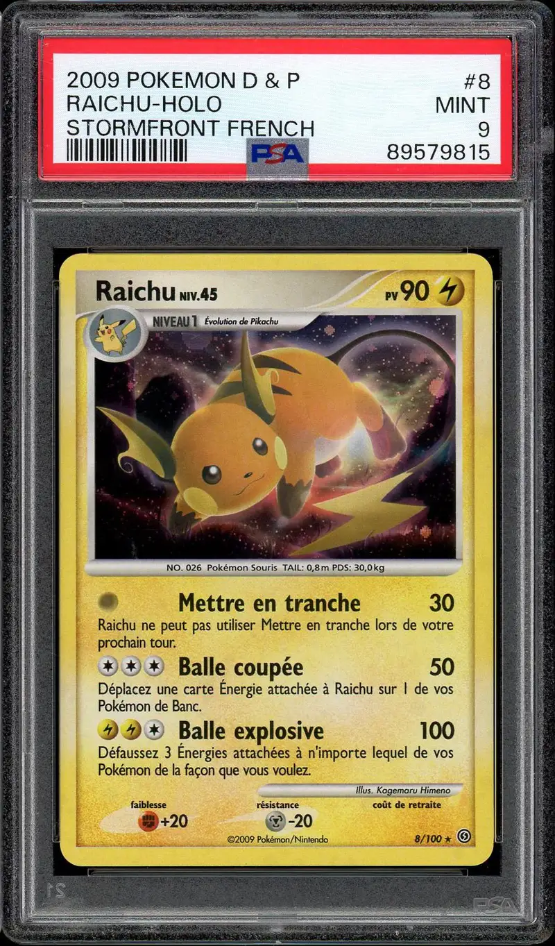 PSA 9 Raichu Holo
