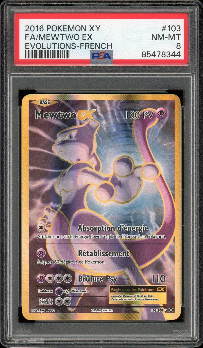 PSA 8 Mewtwo Ex Gold