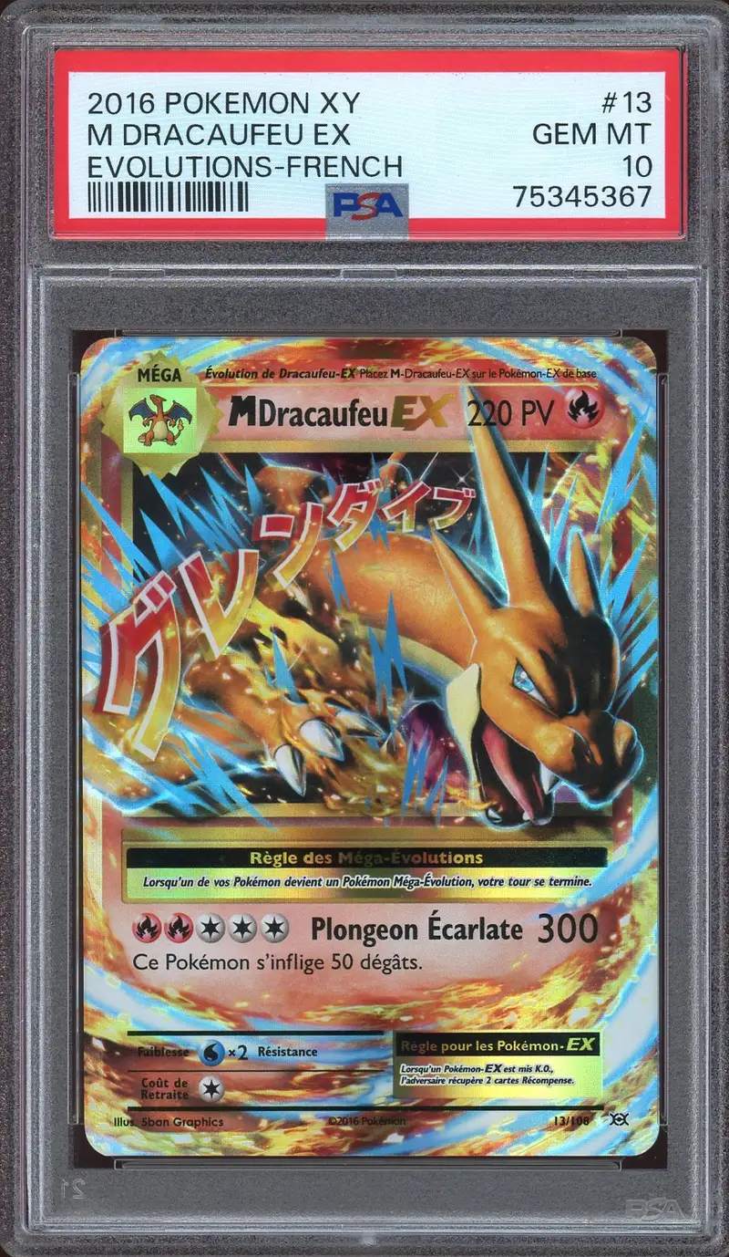 PSA 10 Méga Dracaufeu Ex