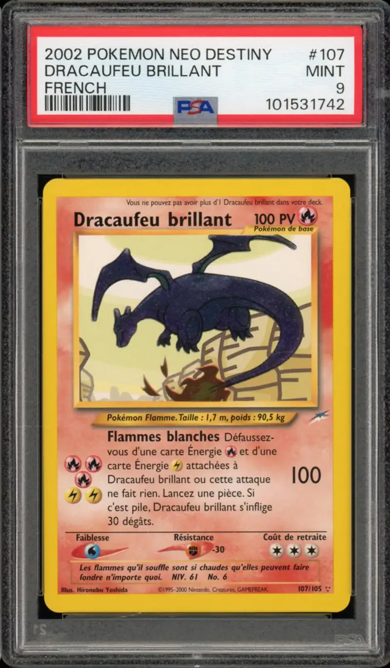 PSA 9 Dracaufeu Brillant