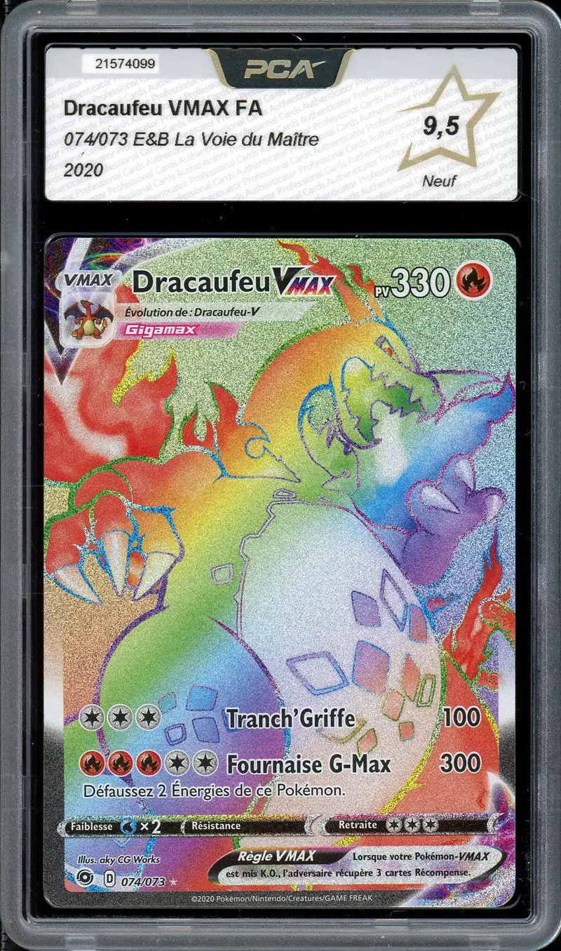 PCA 9.5 Dracaufeu VMax Rainbow
