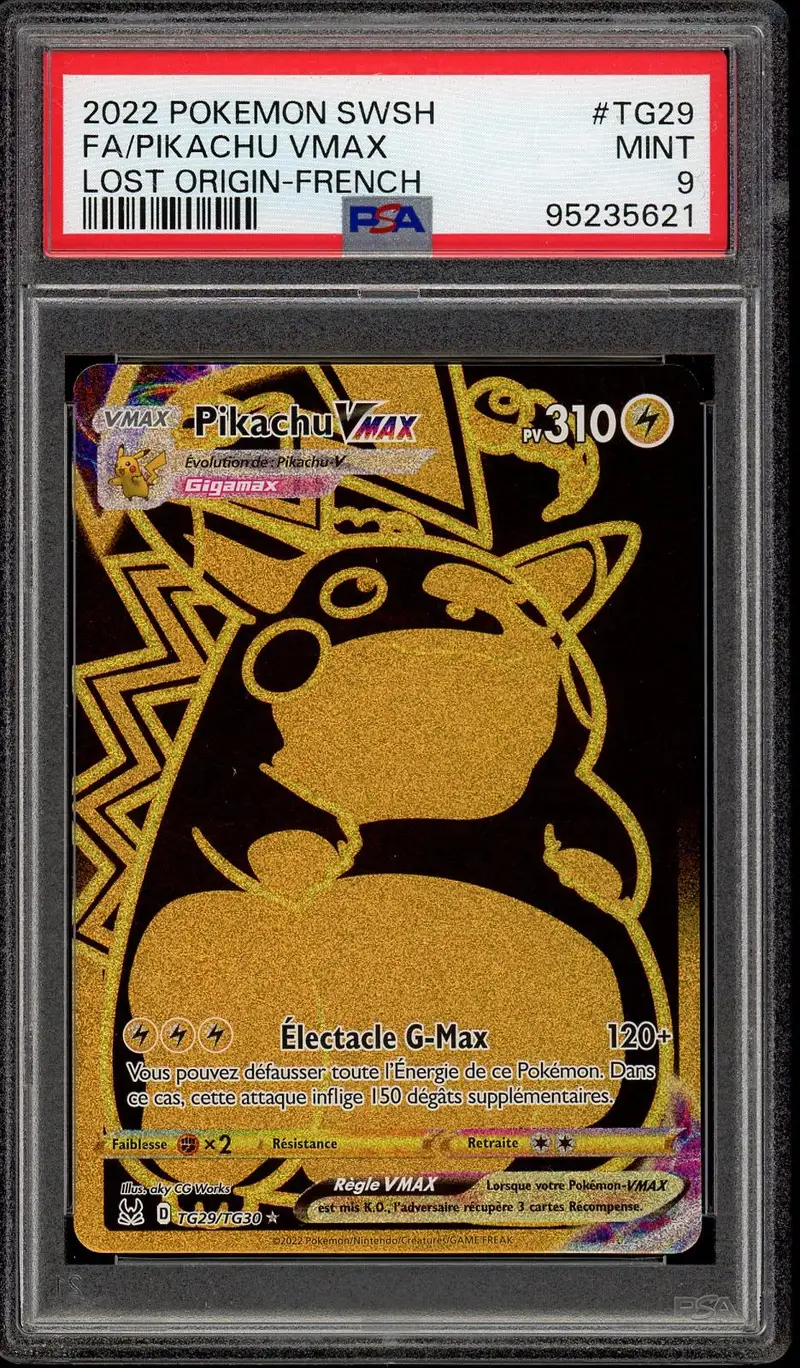 PSA 9 Pikachu VMax Gold