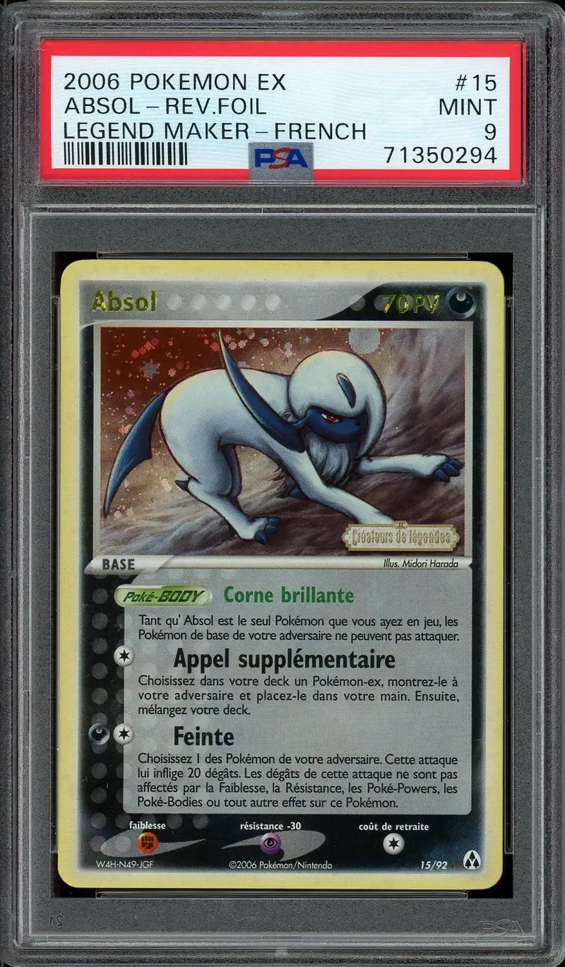 PSA 9 Absol Holo Reverse