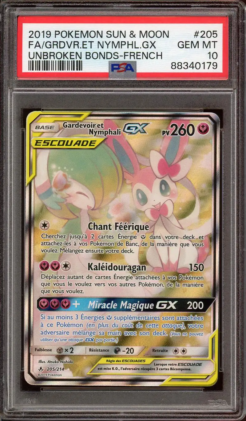 PSA 10 Gardevoir et Nymphali Gx