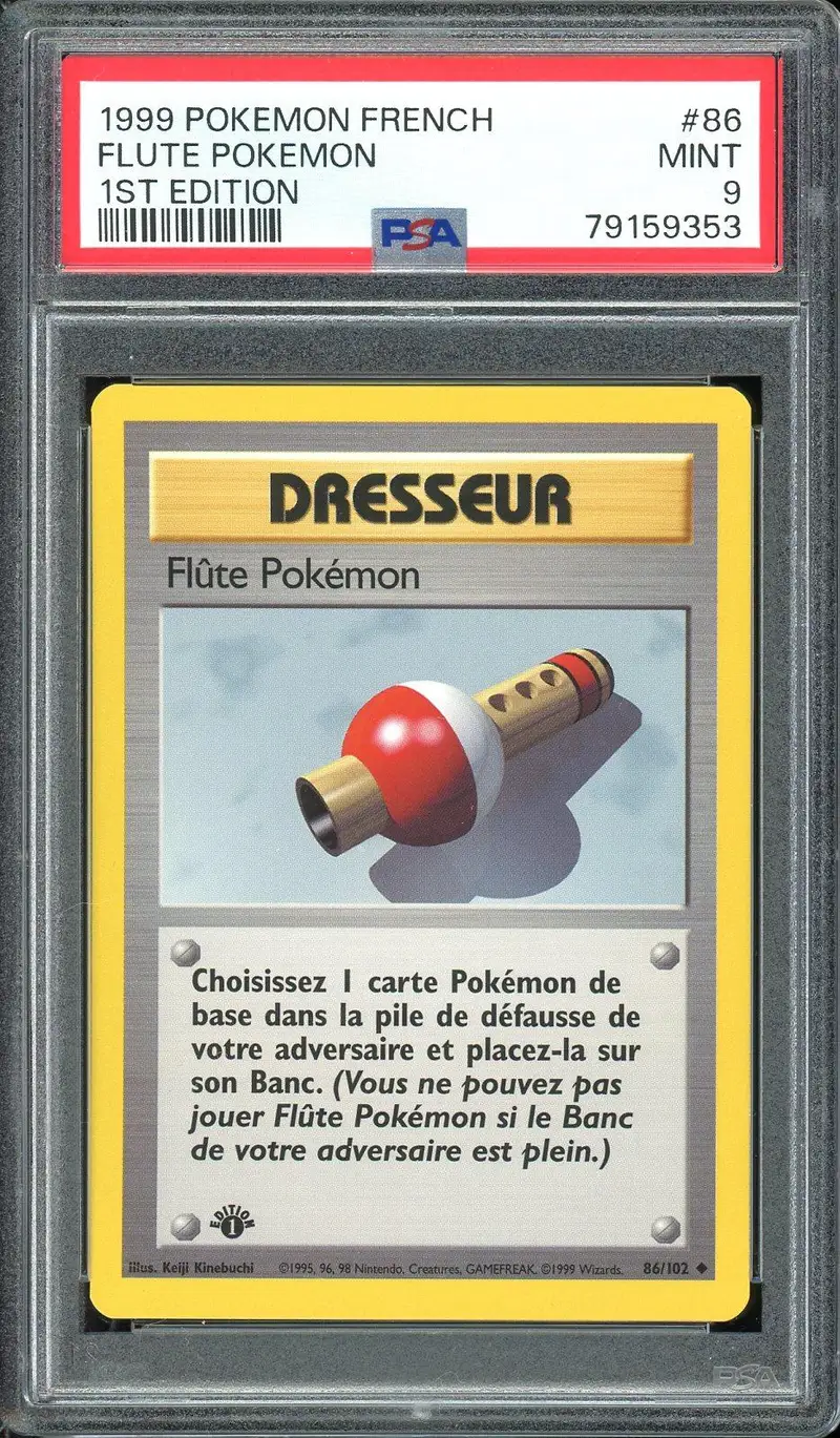 PSA 9 Flûte Pokémon