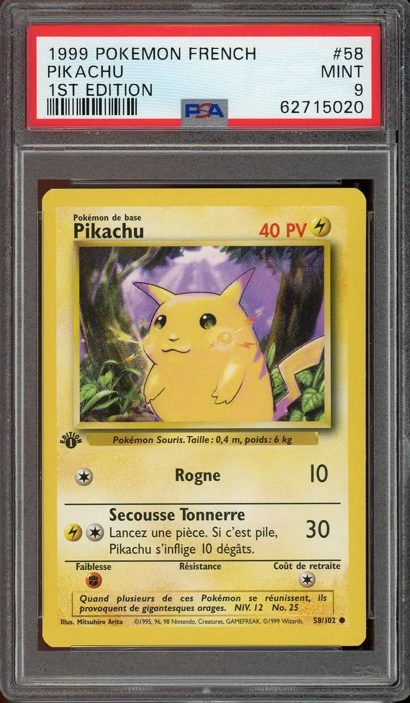 PSA 9 Pikachu