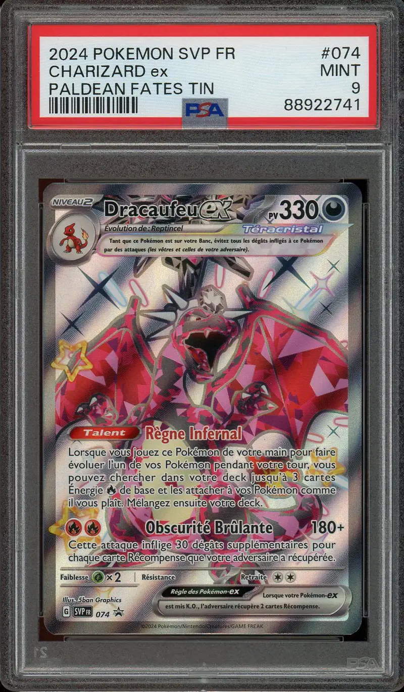 PSA 9 Dracaufeu Ex