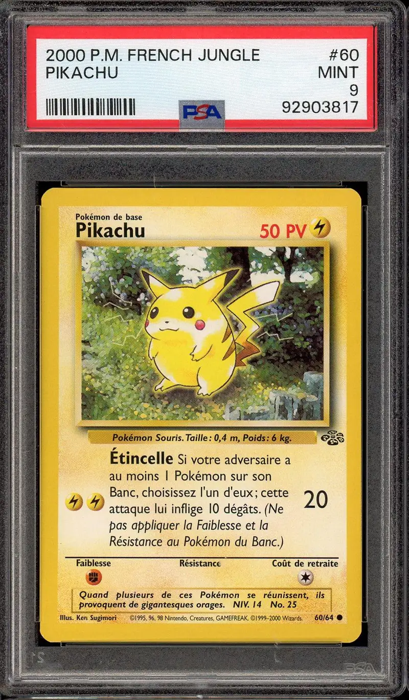PSA 9 Pikachu